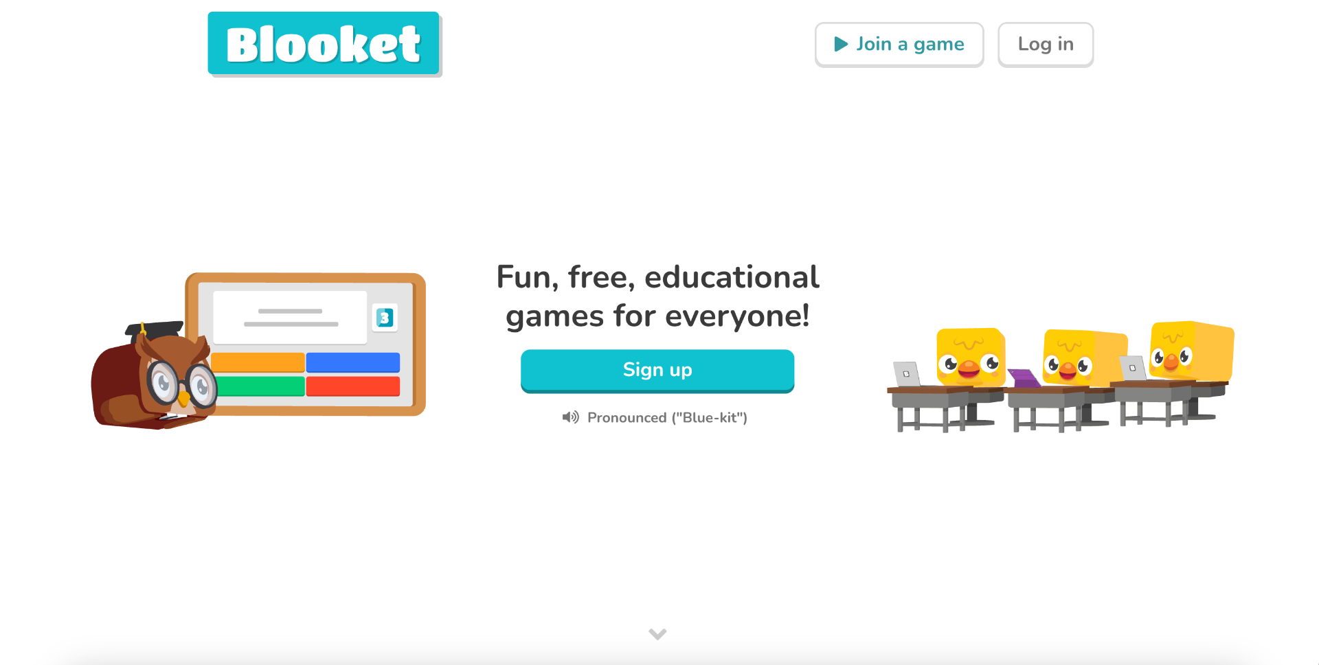 Blooket homepage
