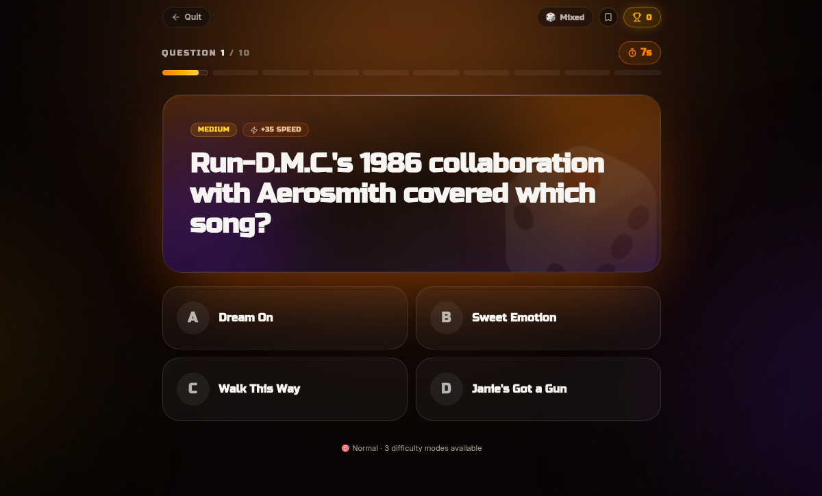 Kleveroo live multiple-choice trivia question with timer and four answer options